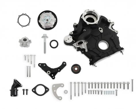 Holley Godzilla High-Mount Base Accessory Drive Kit, Black Finish 20-300BK