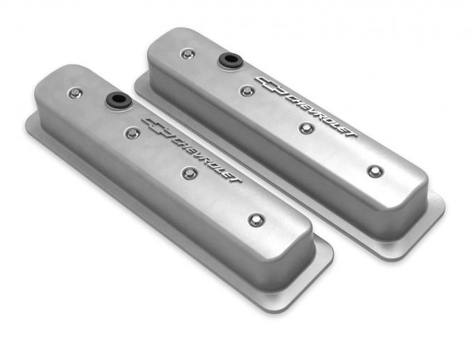 Holley GM Licensed Valve Cover, Muscle Series, SBC, Center Bolt, Natural 241-290