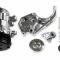 Holley LS High-Mount A/C Accessory Drive Kit, Includes SD7 A/C Compressor, Tensioner, & Pulleys- Polished Finish 20-142P
