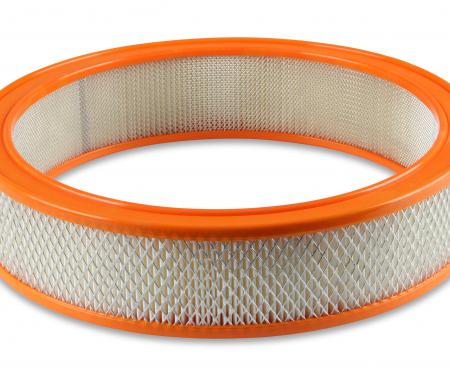 Holley Air Filter, 14"x3" , White Paper Element, Orange Ring 120-179