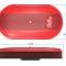 Holley Vintage Series Oval Air Cleaner, Gloss Red Machined 120-404