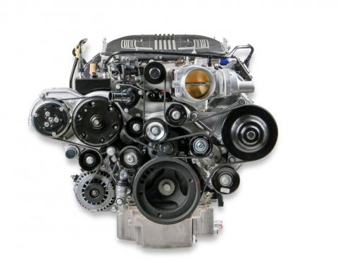 Holley Premium Mid-Mount Complete Accessory System for GM Gen v LT4 Wet Sump Engines- Black Finish 20-220BK