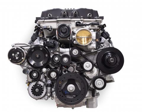 Holley Premium Mid-Mount Complete Accessory System for GM Gen v LT5 Dry Sump Engines-Black Finish 20-230BK