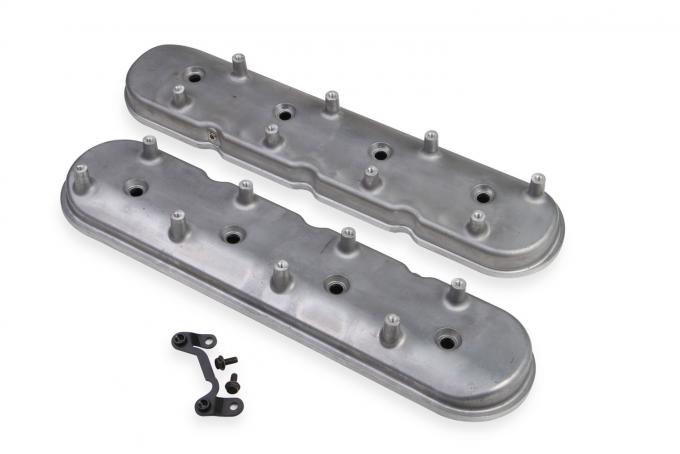 Holley Standard Height LS Valve Covers for Dry Sump Applications, Natural Cast 241-92