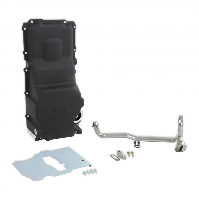 Holley GM LS Swap Oil Pan, Black, Additional Front Clearance 302-3BK