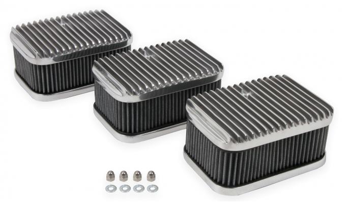 Holley 3X2 AIR CLEANERS & FILTERS, SET of 3 120-105