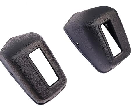 1965-72 GM, Seat Belt Retractor Cover Set, Black, RCF-300, Pair