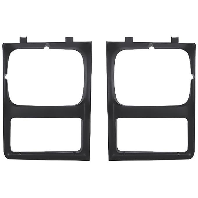 1985-88 Chevy, GMC Pickup, Blazer, Jimmy, Suburban, Headlamp Bezels, Single, with Chrome Grill, Pair