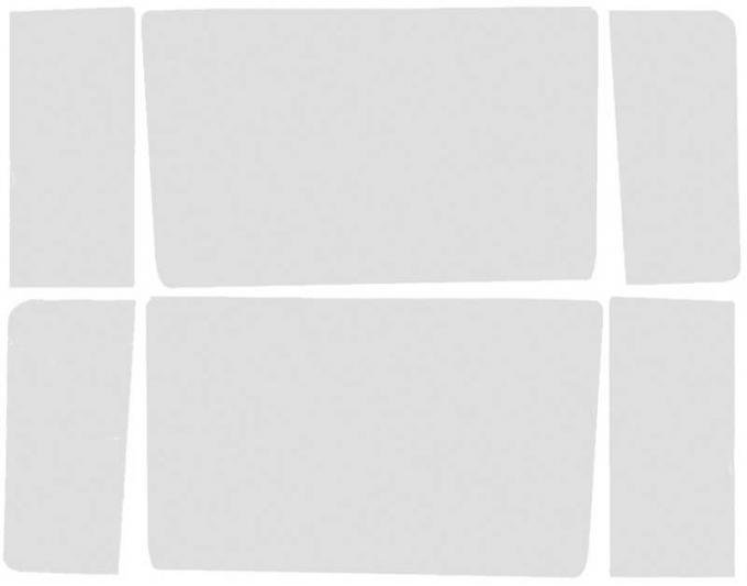 OER 1955-57 Chevrolet Nomad 6-Piece Grey Custom Tint Side Window Glass Set TF41056D