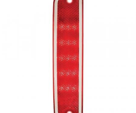 OER 1973-80 Chevrolet, GMC Truck, Rear Side Marker Lamp, LED Conversion, With Bright Trim, Red Lens T70673RA