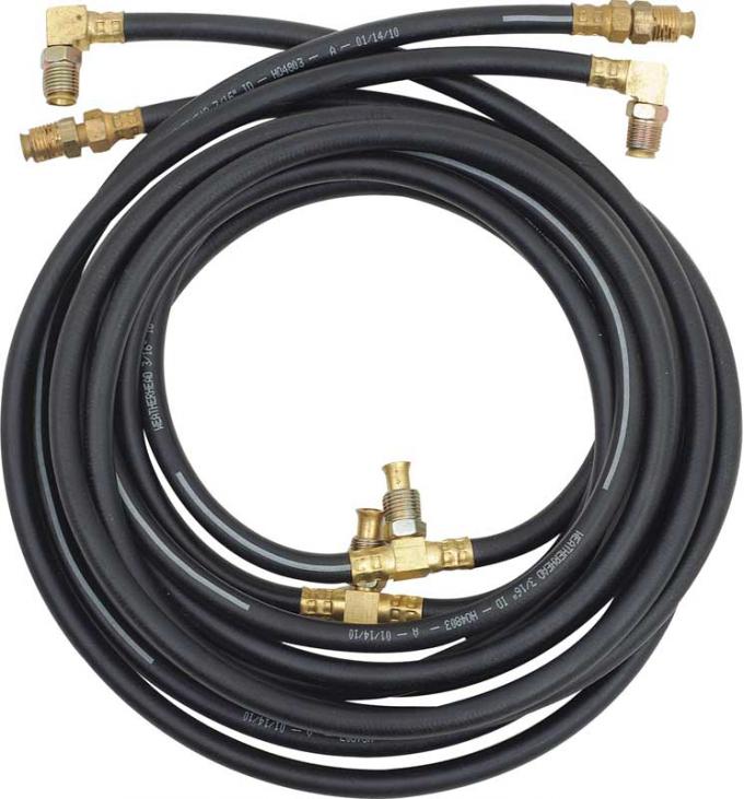 OER 1955-61 GM Full Size Convertible Top Hydraulic Hose Set (Black Rubber) HK220