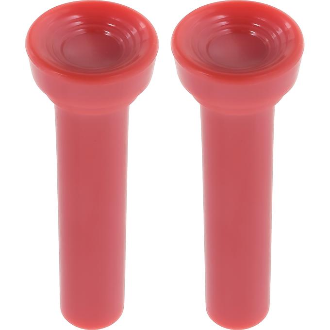 1961-66 GM, Door Lock Knobs,Flat Head Design, Self-Threaded, Red, Pair, Reproduction