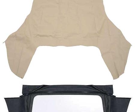 1971-76 GM B-Body, Convertible Top Kit, With Plastic Window, With Zipper, Vinyl, Dark Tan