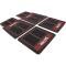 1955-57 Chevy Bel Air, 150, 210, Floor Mat Set, with "Chevrolet" Crest, Front and Rear, Red / Black / Beige, 4 Piece Set