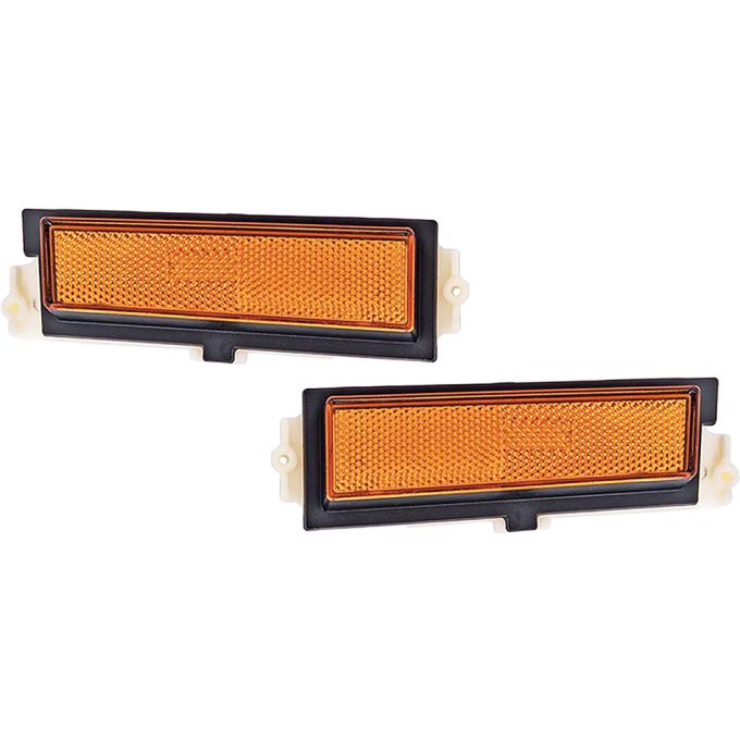 1981-88 Chevrolet Monte Carlo, Front Side Marker Lamp Assemblies, Amber, LH and RH