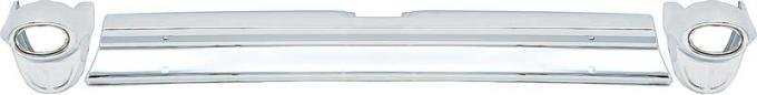 OER 1957 Chevrolet Bel Air, 150, 210, Rear Bumper Set, Hardtop, Sedan, Convertible, 3 Piece OE Design TF400240