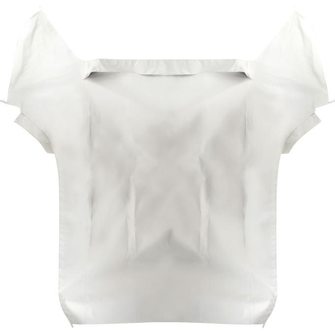 1955-57 Chevy Bel Air, Pontiac Star Chief, 1957 Bonneville, Convertible Top Assembly, for use with Plastic Rear Window, Vinyl, White / Black