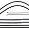 OER 1951-55 Chevrolet, GMC Pickup Truck, Authentic Window Felt Set, with Division Bars & Upper Channels, 8 Piece Set CR1056