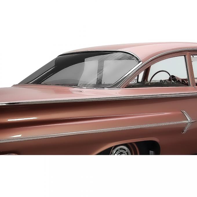 OER 1959-60 Impala, Bel Air, Biscayne, Rear Window Glass, 2 & 4-Door Sedan, Custom Gray Tint BG3005Y