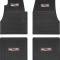1955-57 Chevy Bel Air, 150, 210, Nomad, "Chevrolet" Crest Ribbed Rubber Floor Mat Set, Black, 4 Piece Set