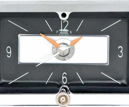 OER 1957 Chevrolet In-Dash Clock With Quartz Movement Black Face 3733684