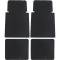 1955-57 Chevy Bel Air, 150, 210, Floor Mat Set, with "Chevrolet" Crest, Front and Rear, Black / Gray, 4 Piece Set