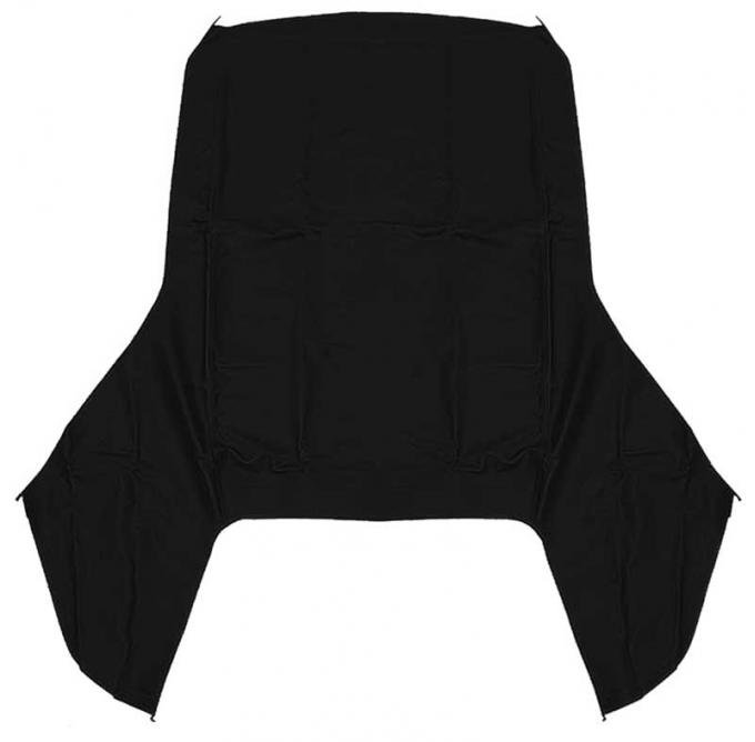 1961-64 GM B-Body Convertible, Top Only, Use With Plastic Curtain, Vinyl, Black