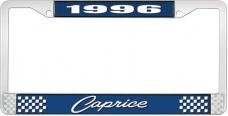 OER 1996 Caprice Style #1 Blue and Chrome License Plate Frame with White Lettering LF2279601B