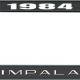 OER 1984 Impala Style #2 Black and Chrome License Plate Frame with White Lettering LF2248402A
