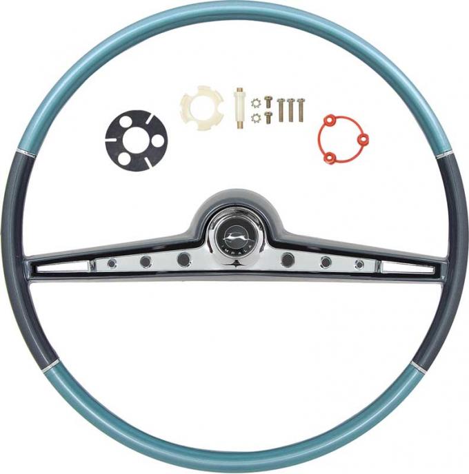 1962 Impala Steering Wheel Kit, Two Tone Blue