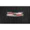 1955-57 Chevy Bel Air, 150, 210, Nomad, "Chevrolet" Crest Ribbed Rubber Floor Mat Set, Black, 4 Piece Set