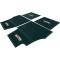 1955-57 Chevy, Ribbed Rubber Floor Mat Set, with "Chevrolet" Crest, Dark Green, 4 Piece Set