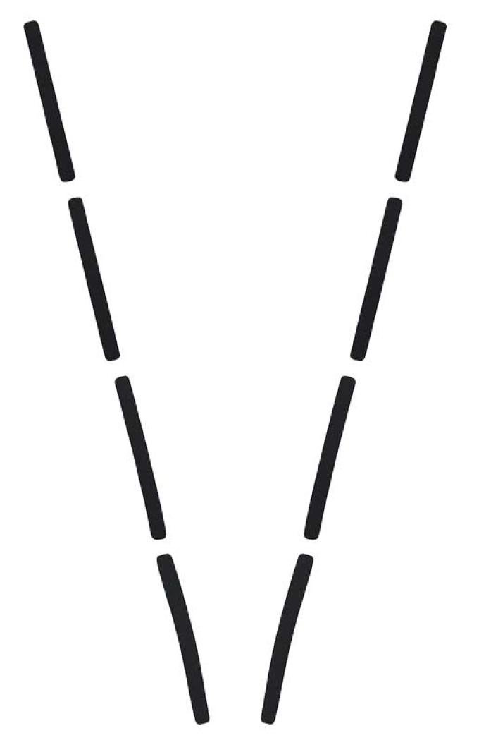 1955 Chevrolet Sedan Paint Divider Decal Set, Black