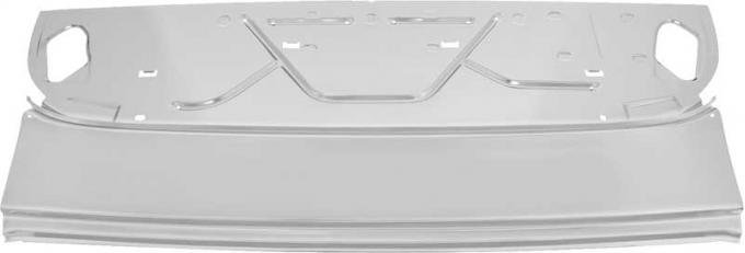 OER 1963-64 Impala, Bel Air, Biscayne 2 Door Models, Filler Panel, Upper Rear Deck Lid, Stamped Steel, Weld Thru Primer B17711W