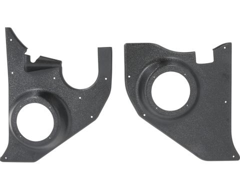 OER 1973-86 Chevrolet, GMC C/K, 1987-91 R/V, Blazer, Jimmy, Suburban, Interior Kick Panels, with 6" Round Speaker Holes, Black, Pair A5100106