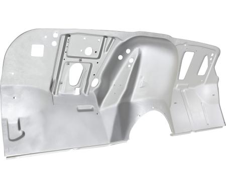 OER 1967-68 Chevrolet, GMC, Pickup, Panel, Suburban, Firewall Panel, with Toe Panel, 4 Wheel Drive, with A/C, Silver Weld Thru Coated CX4902