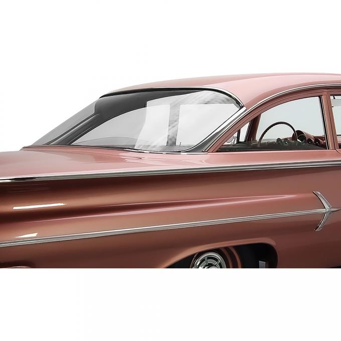 OER 1959-60 Impala, Bel Air, Biscayne, Rear Window Glass, Clear, 2 & 4-Door Sedan BG3005C