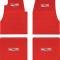 OER 1955-57 Chevy, Ribbed Rubber Floor Mat Set, with "Chevrolet" Crest , Front & Rear, Red, 4 Piece Set M55202