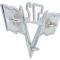 OER 1963-72 Chevrolet, "572 Crossed Flags", Front Fender Emblem, Each FE572