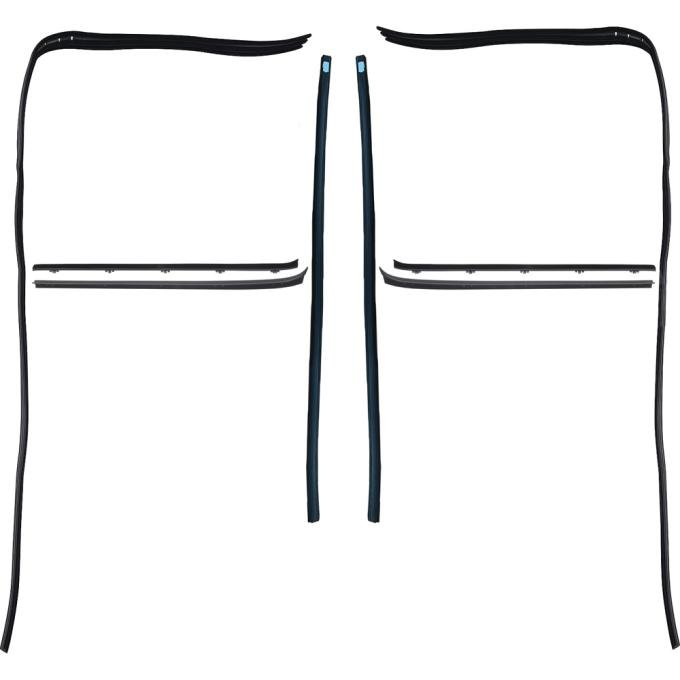 1977-80 Chevrolet, GMC C/K, Window Felt and Glass Run Set, 8-Pieces