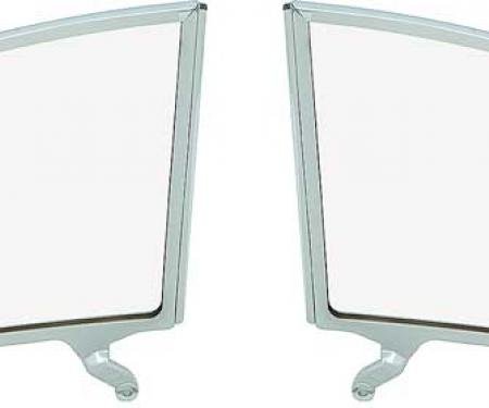 OER 1955-57 Chevrolet Convertible Upper/Lower Chrome Quarter Window Frame Set TF400776