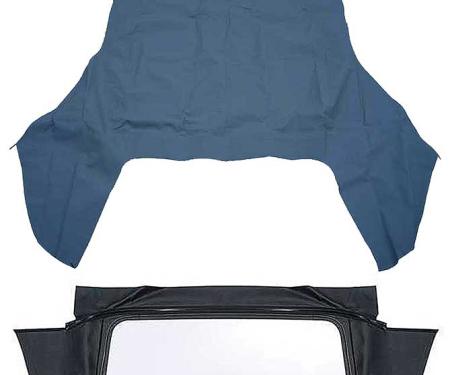 1971-76 GM B-Body, Convertible Top Kit, With Plastic Window, With Zipper, Vinyl, Dark Blue