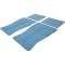 1973-81 GM, Rubber Floor Mat Set, With GM Logo, Factory Style, Set of 4, Light Blue