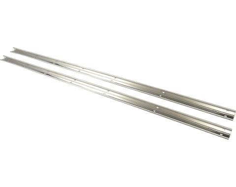 1954-59 Chevrolet, GMC, Bed Angle Strips, 1/2, 3/4 Ton, Short Bed, Stepside, Unpolished Stainless