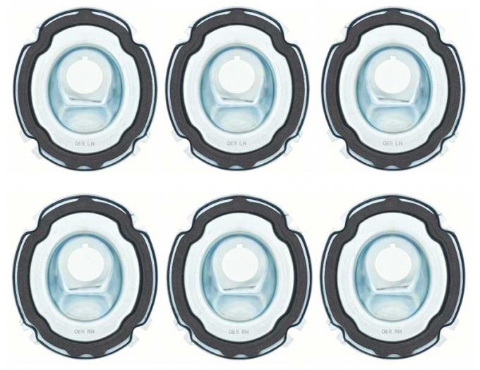 OER 1965 Tail Lamp and Back-Up Lamp Housing Base Set Of 6 *881278