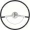 1964 Impala, Steering Wheel, with Chrome Horn Ring, Red