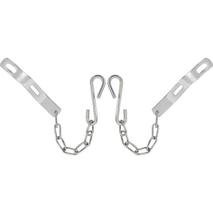 1958-66 Chevrolet, GMC Fleetside Pickup, Tailgate Chain Set, With Hardware, Stainless Steel