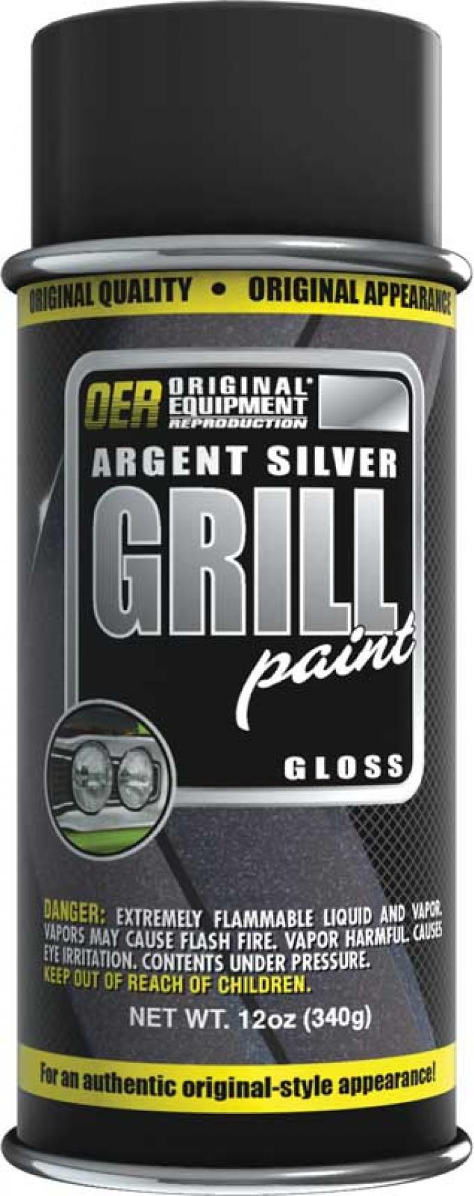 OER 1960-76 Mopar Argent Silver Grill Paint 16 Oz Aerosol Can - Gloss K89184