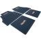 1955-57 Chevy, Ribbed Rubber Floor Mat Set, with "Chevrolet" Crest, Dark Blue, 4 Piece Set