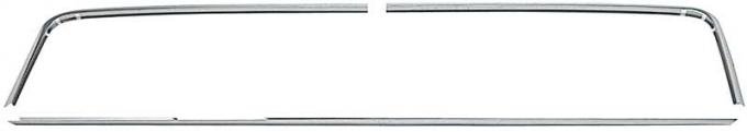 OER 1967-72 Chevrolet, GMC Truck, Rear Window Molding Set, Large Window, Stainless Steel, 6 Piece Set PW1093